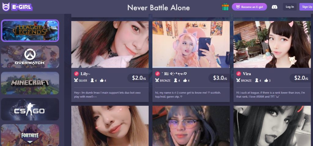 Never Battle Alone chicas gamer